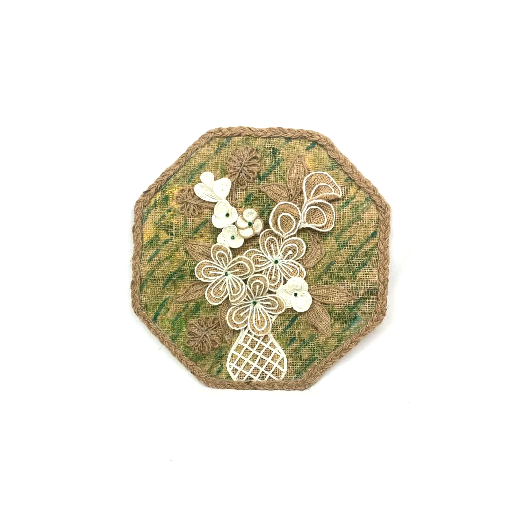 Jute Braided Octagonal Wall Piece
