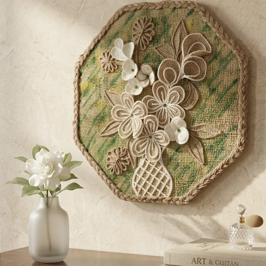 Jute Braided Octagonal Wall Piece