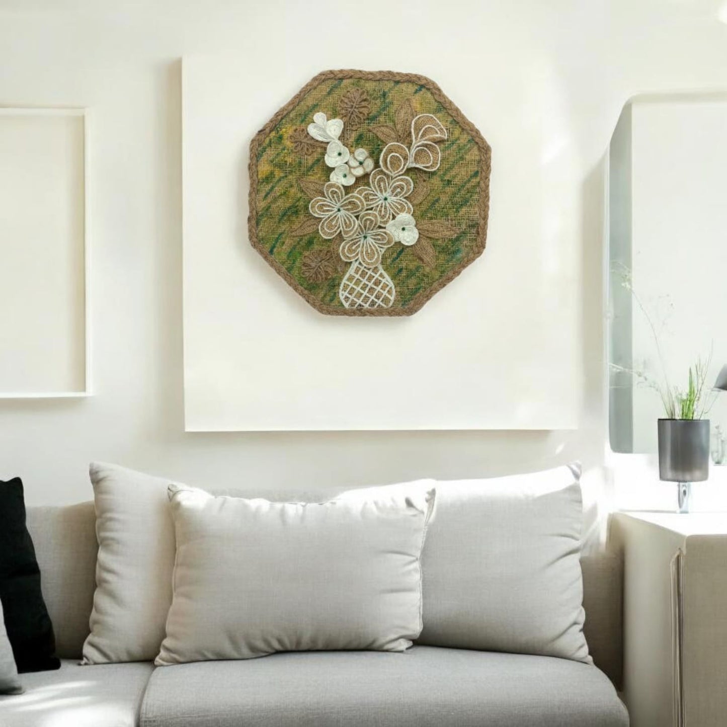 Jute Braided Octagonal Wall Piece (Pakistan)