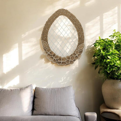 Oval Shaped Jute Braided Ring Wall Hanging (Pakistan)
