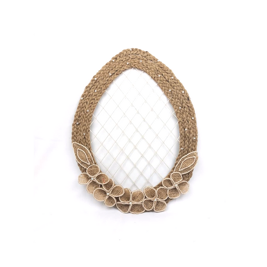 Oval Shaped Jute Braided Ring Wall Hanging