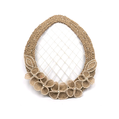Oval Shaped Jute Braided Ring Wall Hanging (Pakistan)